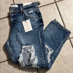 Zenana Outfitters Blue Skinny Distressed Jeans